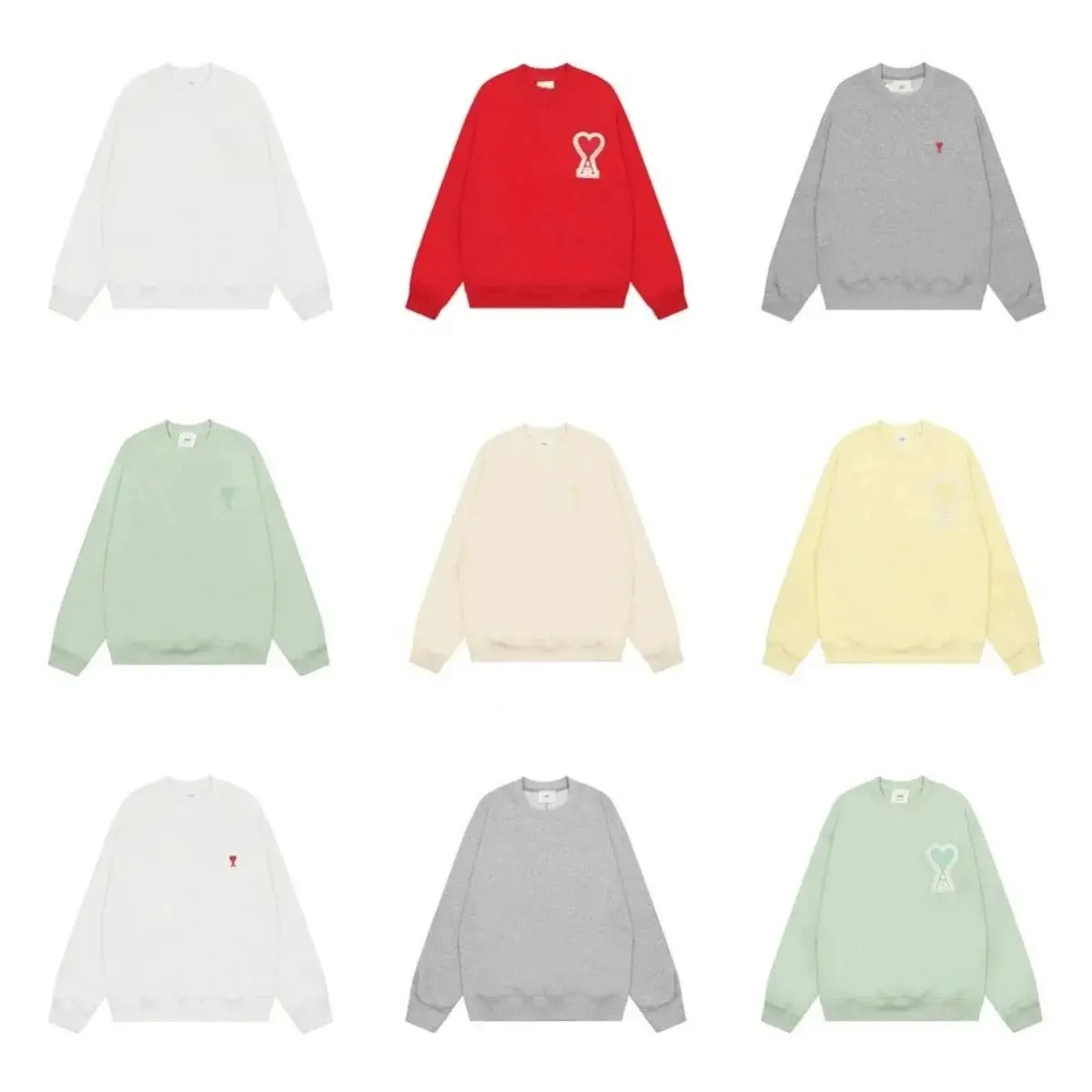Ami Paris Heart Logo Sweatshirt [32 styles] 3