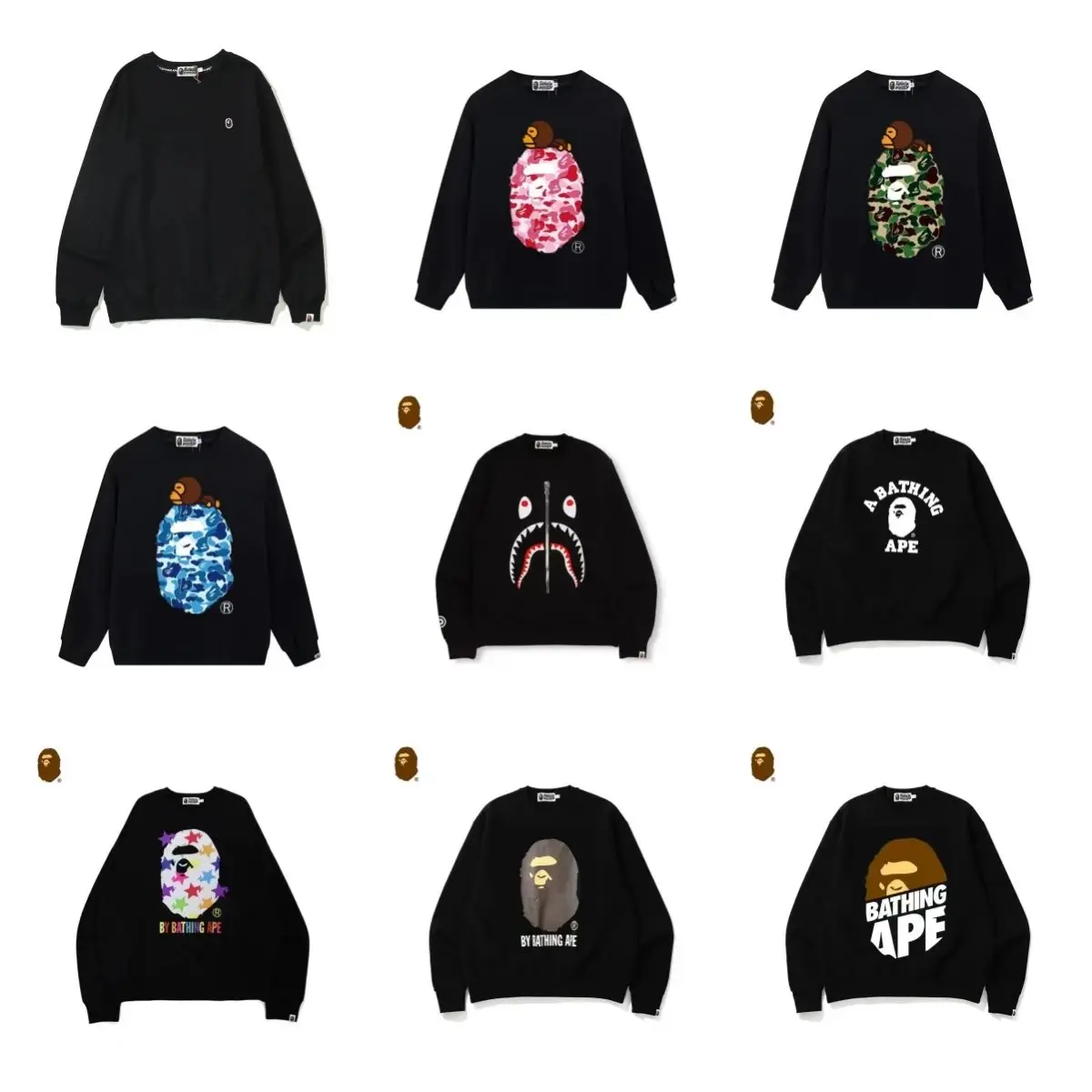 BAPE 1st Camo Shark 3D Ape Head Hoodie [9 Styles]